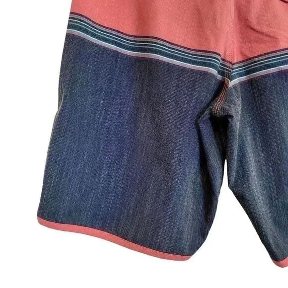 Vissla Dredges Men's Navy & Salmon Poly/Cotton/Spandex Board Shorts NEW - Picture 8 of 14